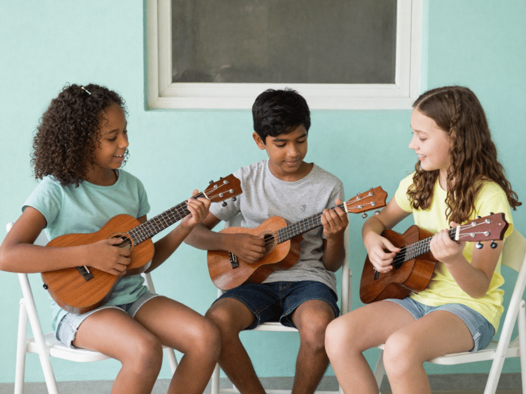 Group Ukulele students