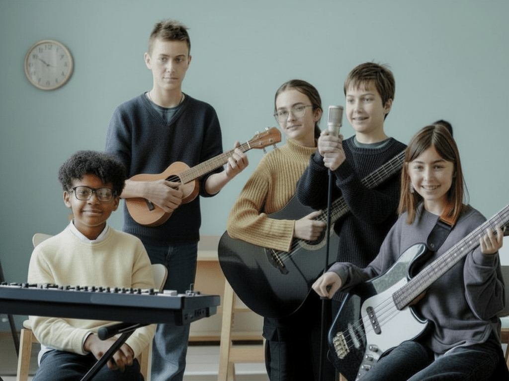 Select Ensemble students rehearsing