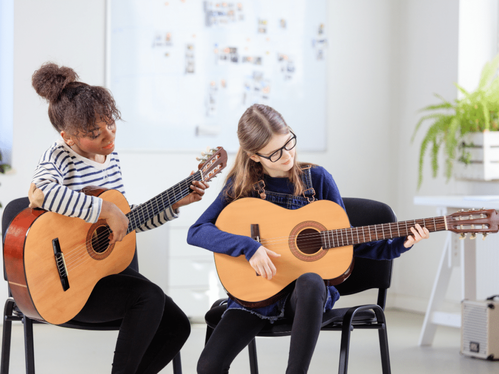 Group Guitar students